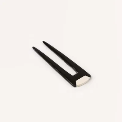 Hair accessories - Double hairpin in black horn and bone - L INDOCHINEUR X RIVÊT