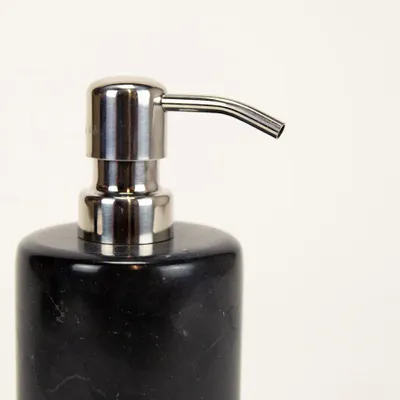 Coffrets et boîtes - Pot savon liquide ronde en marbre noir - L INDOCHINEUR X RIVÊT
