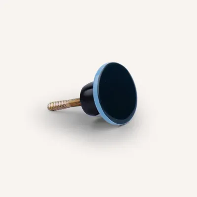 Artistic hardware - Straight-edge wall hook, midnight blue and light blue lacquer, size S - L INDOCHINEUR X RIVÊT