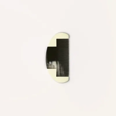 Hair accessories - Smoothing comb, marbled black horn, outer ivory lacquer - L INDOCHINEUR X RIVÊT