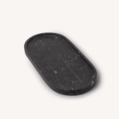 Kitchen utensils - Oval tray in black marble XL - L INDOCHINEUR X RIVÊT