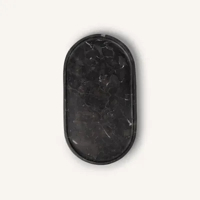 Kitchen utensils - Oval tray in black marble M - L INDOCHINEUR X RIVÊT