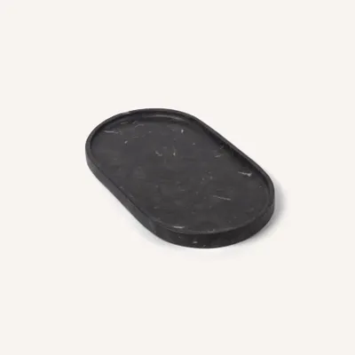 Kitchen utensils - Oval tray in black marble M - L INDOCHINEUR X RIVÊT
