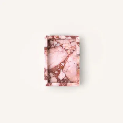 Kitchen utensils - Small Titan tray in red and white marble - L INDOCHINEUR X RIVÊT