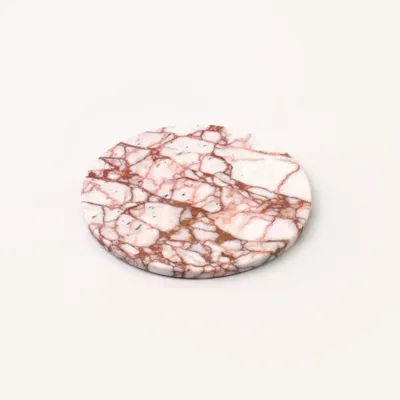 Dessous de plat - Dessous de plat Centaure en marbre rouge et blanc - L INDOCHINEUR X RIVÊT