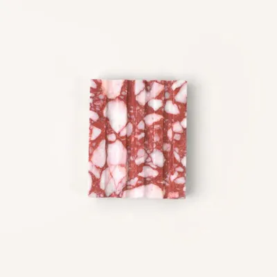 Soap dishes - Great Bear soap dish in red and white marble - L INDOCHINEUR X RIVÊT
