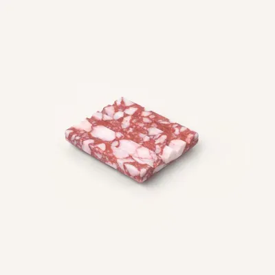 Soap dishes - Great Bear soap dish in red and white marble - L INDOCHINEUR X RIVÊT