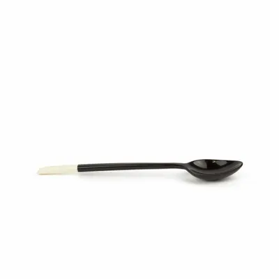 Cutlery set - Set of 6 spoons in black horn with white bone handle - L INDOCHINEUR X RIVÊT