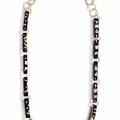 Jewelry - Long necklace in white horn Terrazo style - L INDOCHINEUR X RIVÊT