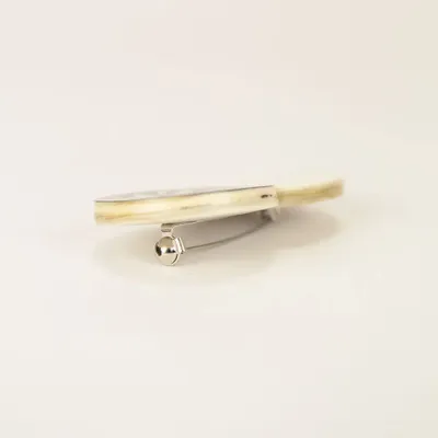 Brooches - Double round brooche in white horn Terrazo style - L INDOCHINEUR X RIVÊT