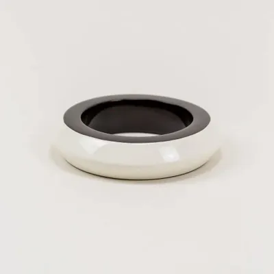Bracelets - Saturn bracelet, ivory lacquer outside, black inside, size L - size S - L INDOCHINEUR X RIVÊT