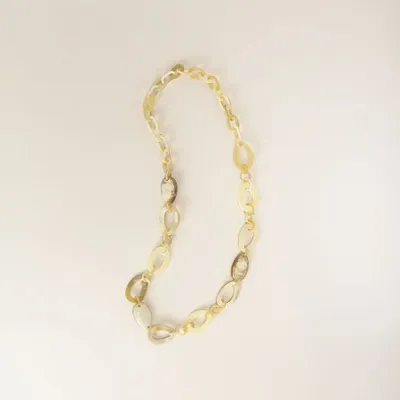 Jewelry - Pebble long necklace, oval rings with ivory lacquers - L INDOCHINEUR X RIVÊT
