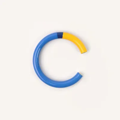 Bracelets - Manchette fine bois laqué bleu clair, bleu foncé et - Multicolore - L INDOCHINEUR X RIVÊT