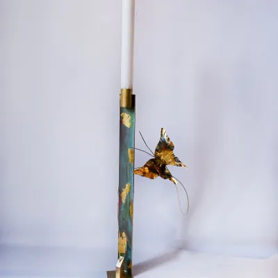 Decorative objects - BUTTERFLY VEILLEUR candle holder oxidized bronze - FRÉDÉRIQUE TILLY