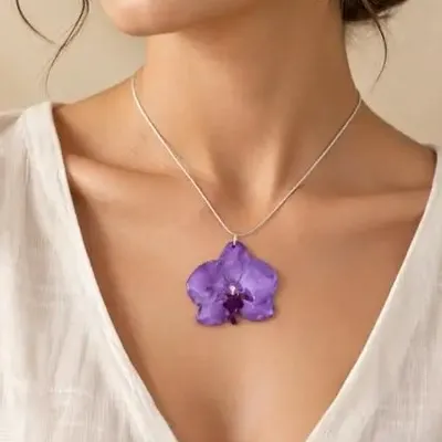 Jewelry - Royal Purple Orchid - V UNIQUENESS FINE GREEK JEWELRY