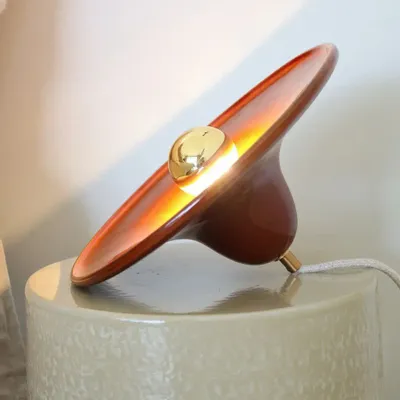 Appliques - Gigaro L - Baladeuse céramique émaillée Ø30 – Terre Brulée - MASAME
