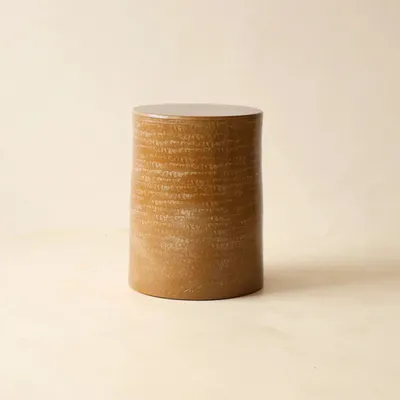 Night tables - ROUCAS - Ceramic side table – S - Ø31 H40 cm – Ambre - MASAME
