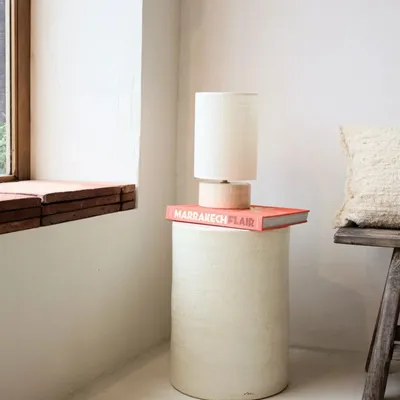 Night tables - ROUCAS - Ceramic side table – S - Ø31 H40 cm – Calcaire - MASAME