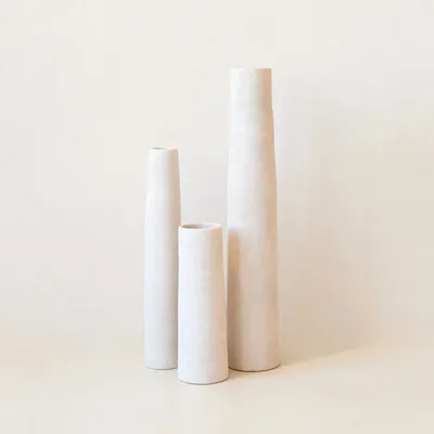 Vases - SORRENTE - Sandy white earthenware vase – S - Ø10 H30 cm - MASAME