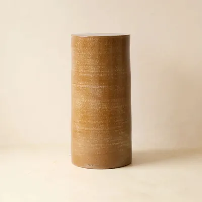 Tables de nuit - ROUCAS - Table d'Appoint Céramique – L - Ø33 H68 cm – Ambre - MASAME