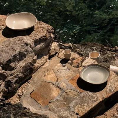 Assiettes au quotidien - GAUDINA - Assiette Creuse en Grès – Iode - MASAME
