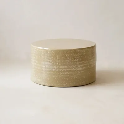 Coffee tables - ENDOUME - Round ceramic coffee table – S - Ø47 H25 cm – Lin - MASAME
