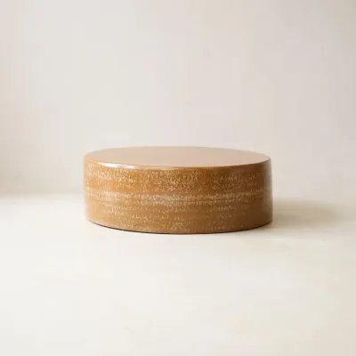 Tables basses - ENDOUME - Table Basse Ronde Céramique – M - Ø60 H18 cm – Ambre - MASAME