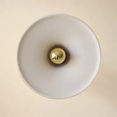 Wall lamps - Gigaro L - Raw ceramic wall light Ø30 cm – Chaux Blanche - MASAME