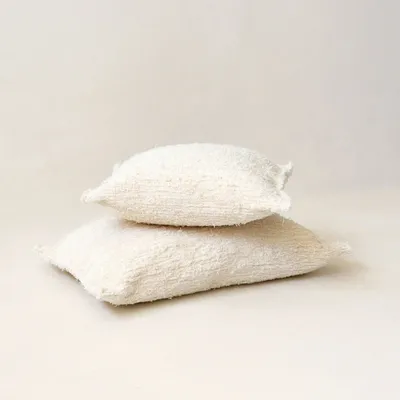 Coussins - GAOU - Coussin Coton Recyclé Blanc – Carré 50×50 - MASAME