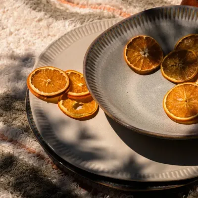 Assiettes au quotidien - GAUDINA - Grande Assiette Ronde en Grès – Dune - MASAME