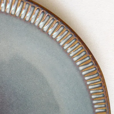 Everyday plates - GAUDINA - Large round stoneware plate – Iode - MASAME
