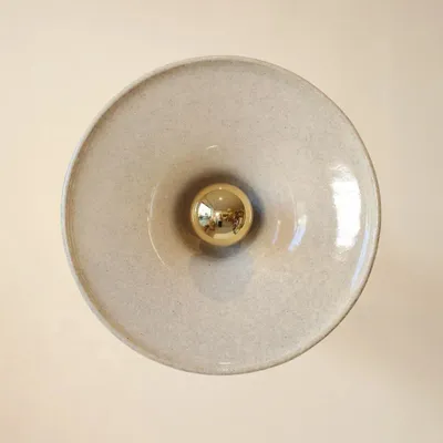 Wall lamps - Gigaro L - Glazed ceramic wall light Ø30 – Sable - MASAME