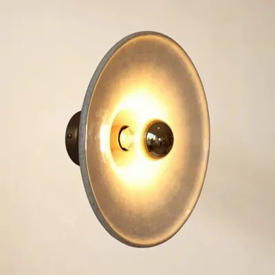Wall lamps - Gigaro L - Glazed ceramic wall light Ø30 – Sable - MASAME