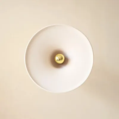 Wall lamps - Gigaro M - Raw ceramic wall light Ø23 cm – Chaux Blanche - MASAME