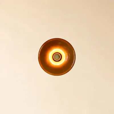 Wall lamps - Gigaro M - Glazed ceramic wall light Ø23 – Miel - MASAME
