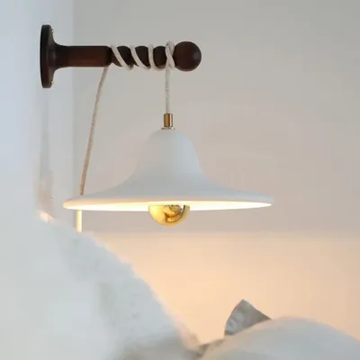 Wall lamps - Gigaro L - Raw ceramic portable lamp Ø30 cm – Chaux Blanche - MASAME