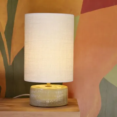 Table lamps - SORMIOU S - Ceramic table lamp Lin H38 cm – jute shade - MASAME