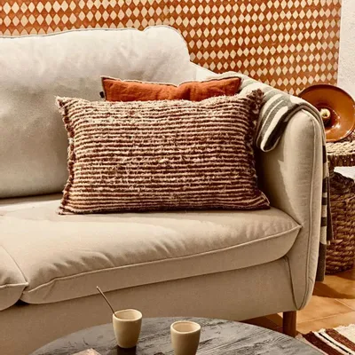 Cushions - TARIFA - 100% cotton cushion Sienne – Rectangle 60×40 - MASAME