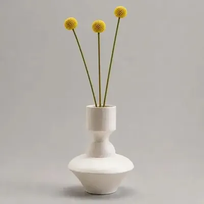 Candlesticks and candle holders - Mini Vase & Candle Holder in white porcelain - Mini 0.2 - CALLIGRAMME