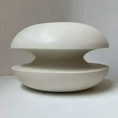 Ceramic - Sculptural, geometric vase in white porcelain - Oneiros D5 - CALLIGRAMME