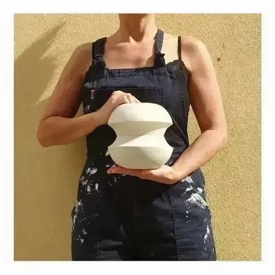 Other Christmas decorations - Sculptural, geometric vase in white porcelain - Palindrome B2S - CALLIGRAMME