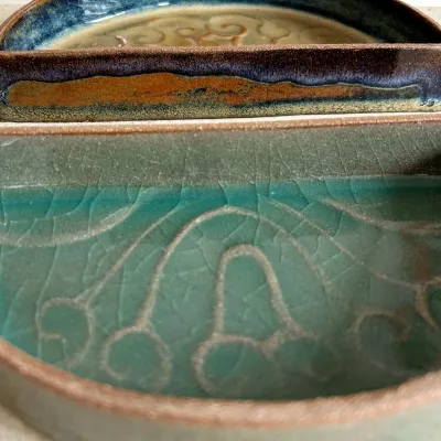 Decorative objects - Half Moon Lotus Platter - LES MONDES DE MA