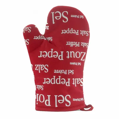 Potholders - Sel & Poivre Oven Mitt Rouge 19 X 32 - MAISON VIVARAISE - SDE VIVARAISE WINKLER