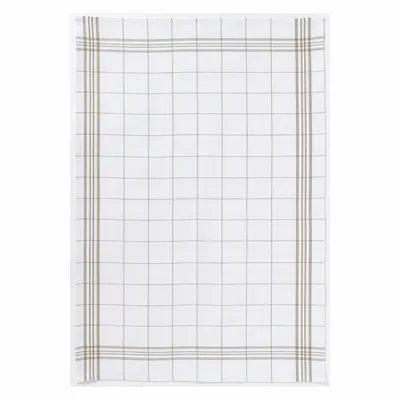 Torchons - Torchon Carreaux taupe 50 X 70 - MAISON VIVARAISE - SDE VIVARAISE WINKLER