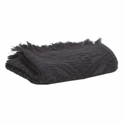 Serviettes de bain - Serviette de toilette Zoé Carbone 50 X 100 - MAISON VIVARAISE - SDE VIVARAISE WINKLER