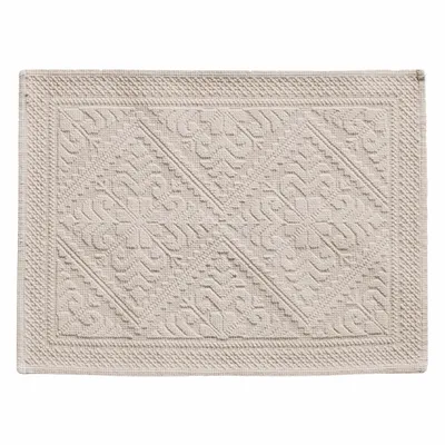 Other bath linens - Enzo Bath Mat Ciment 54 X 64 - MAISON VIVARAISE - SDE VIVARAISE WINKLER