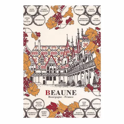 Dish towels - Bourgogne Beaume Tea Towel Écru 72 X 48 - MAISON VIVARAISE - SDE VIVARAISE WINKLER