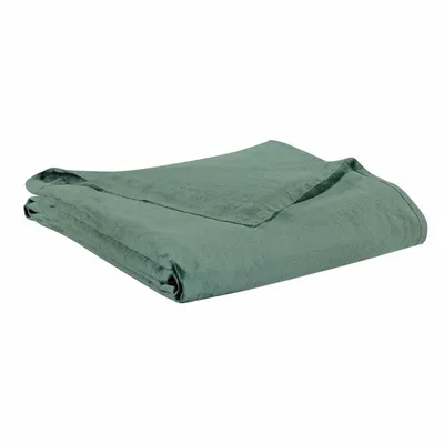 Bed linens - Zeff Flat Sheet Vert de gris 240 X 300 - MAISON VIVARAISE - SDE VIVARAISE WINKLER