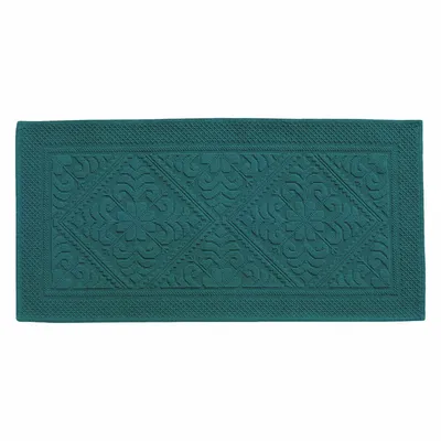 Other bath linens - Enzo Bath Mat Peacock 54 X 110 - MAISON VIVARAISE - SDE VIVARAISE WINKLER