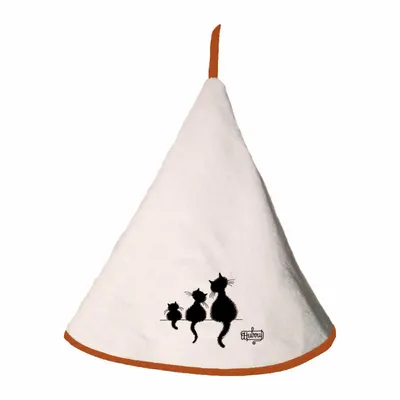 Kitchen utensils - Dubout 3 chats hand towel Ivoire Diameter 60 - MAISON VIVARAISE - SDE VIVARAISE WINKLER